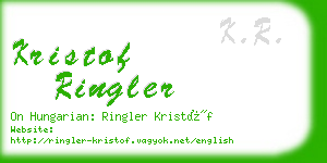 kristof ringler business card
